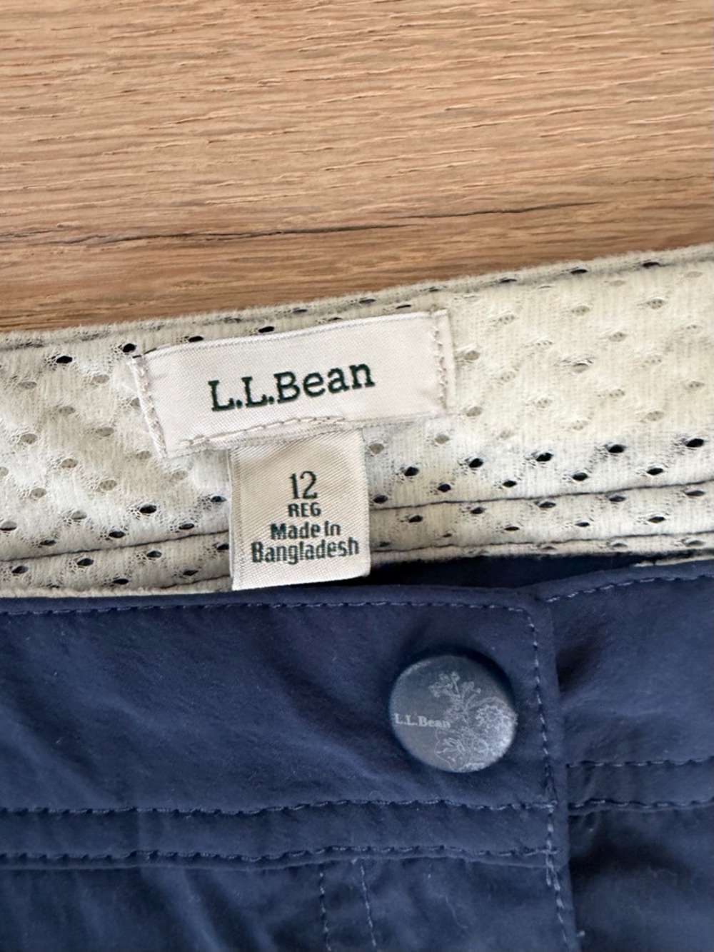 LL Bean navy Women's Water-Repellent Comfort Trail Hiking Crop Pants - size 13 - Picture 3 of 8
